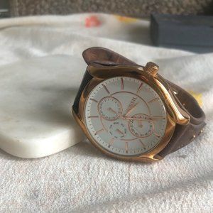 Genuine Leather Fossil Multifunction Watch